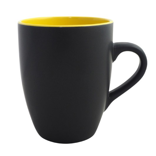 Matte Berlin Mugs Black Yellow
